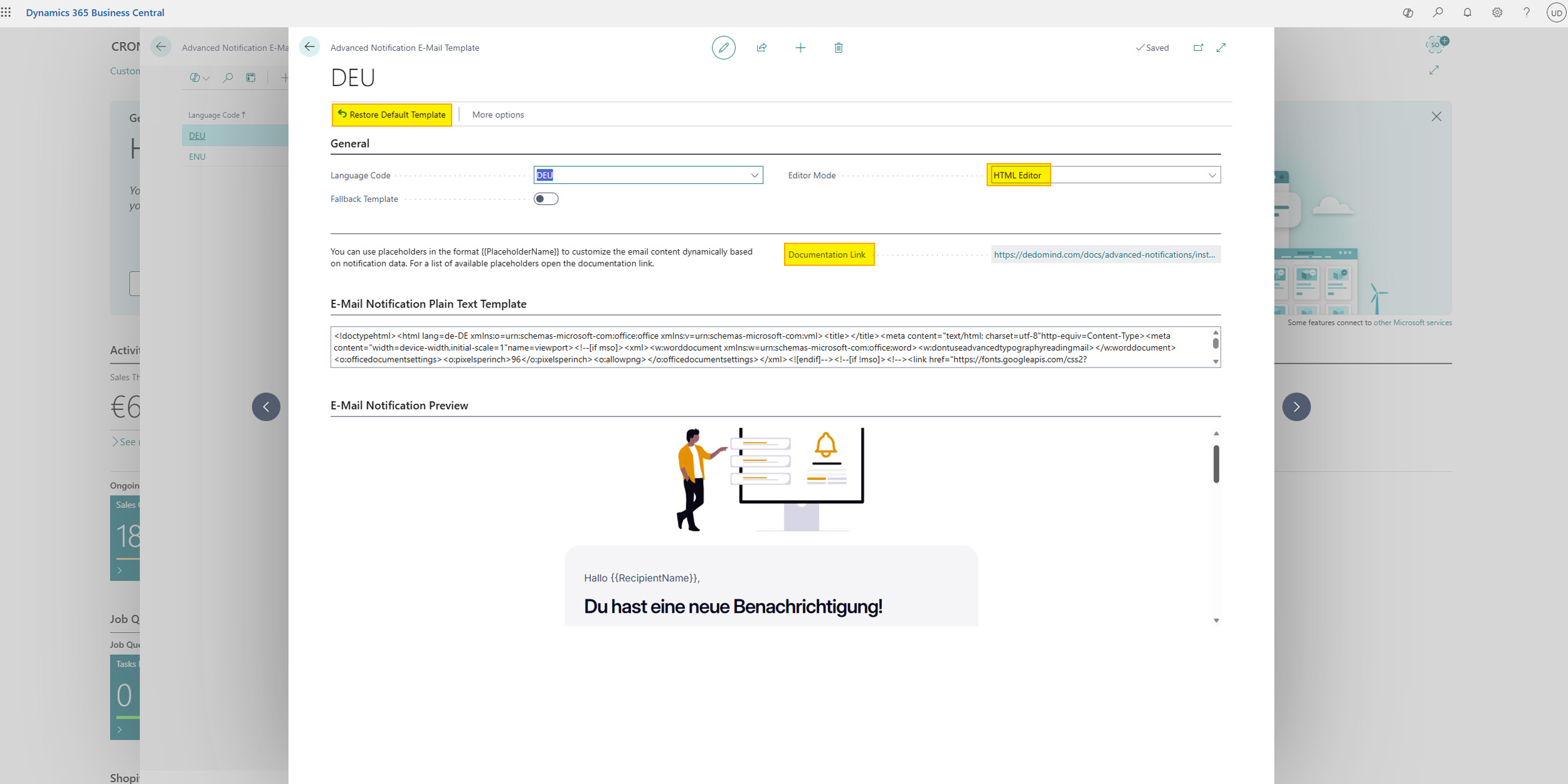 Email Template Fields