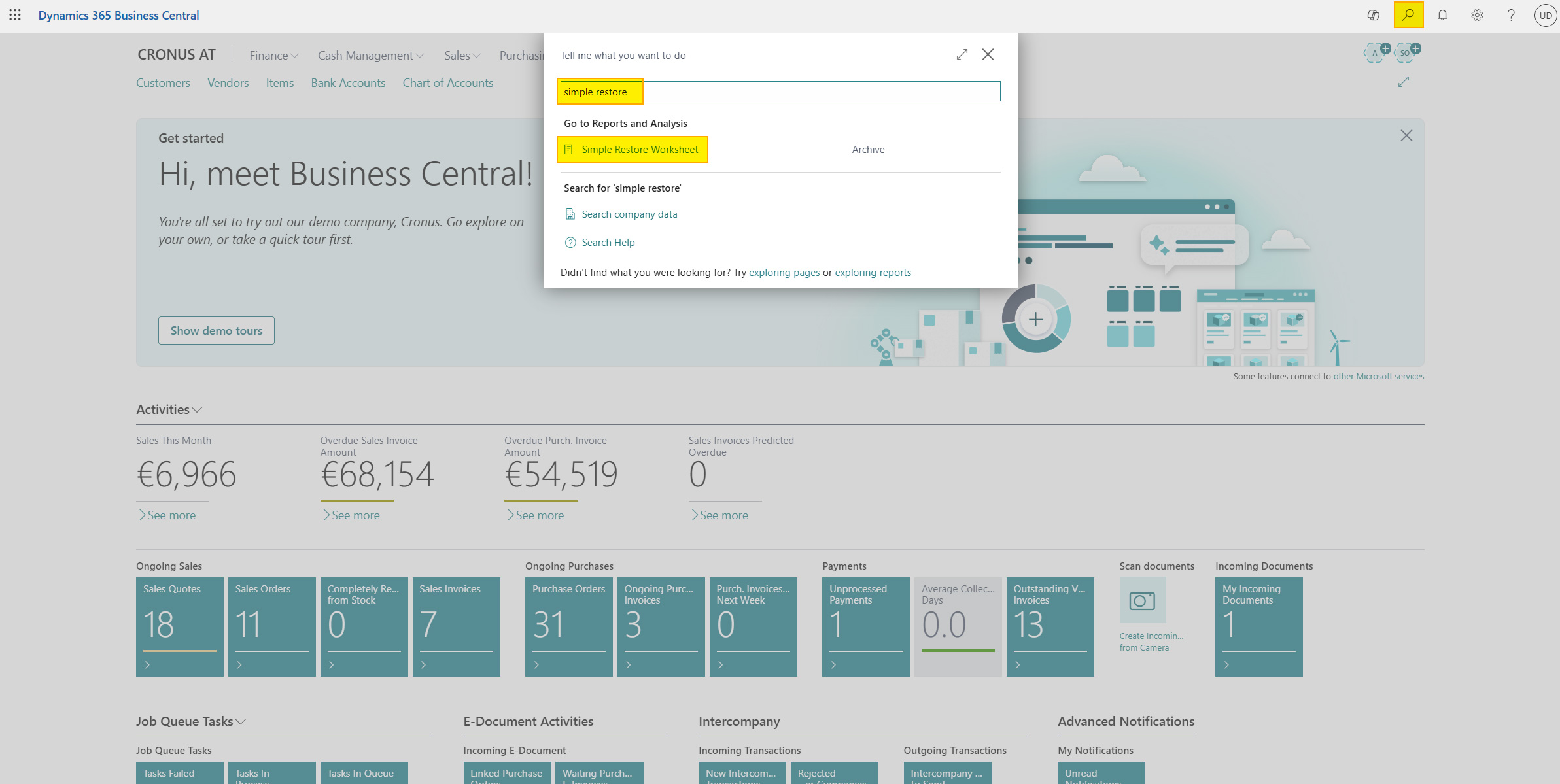 Open Worksheet from Search