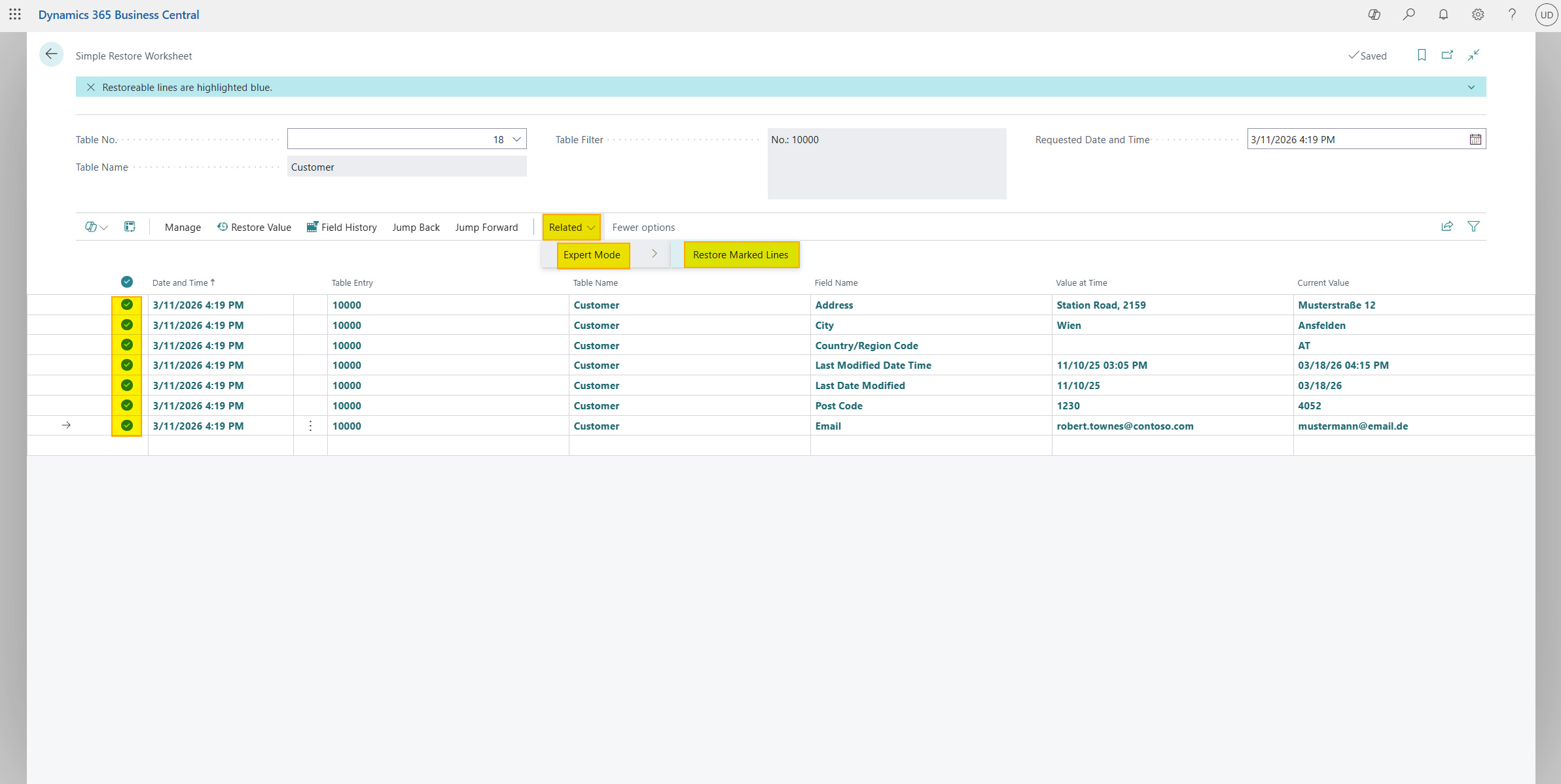 Action to expert mode